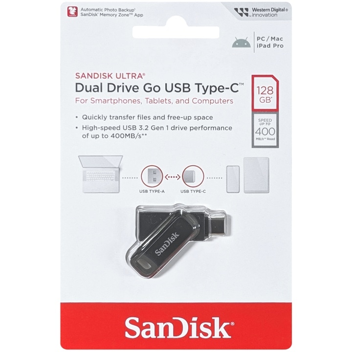 SanDisk サンディスク SDDDC3-128G-G46 並行輸入品 Ultra Dual Drive Go USB Type-C ブラック 128GB