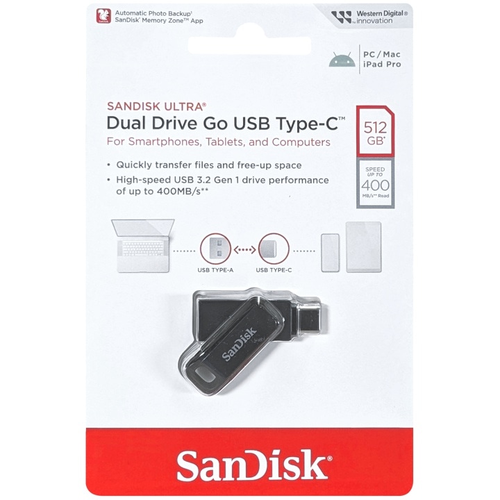 SanDisk サンディスク SDDDC3-512G-G46 並行輸入品 Ultra Dual Drive Go USB Type-C ブラック 512GB