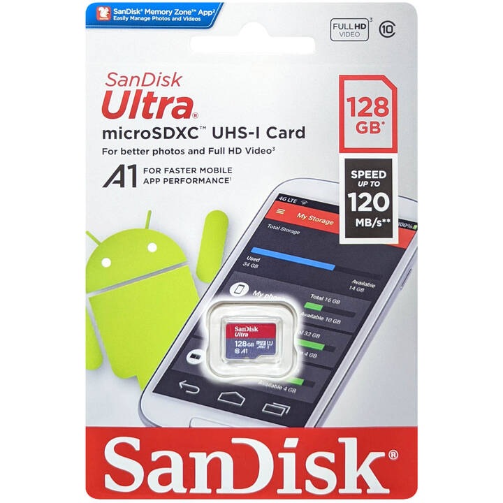 SanDisk サンディスク SDSQUA4-128G-GN6MN 並行輸入品 マイクロSDXCカード Ultra 128GB