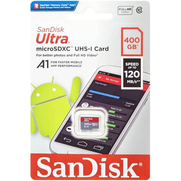 SanDisk サンディスク SDSQUA4-400G-GN6MN 並行輸入品 マイクロSDXCカード Ultra 400GB