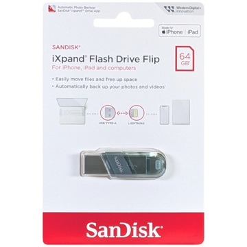 SanDisk サンディスク SDIX90N-064G-GN6NN 並行輸入品 iXpand Flash Drive Flip 64GB