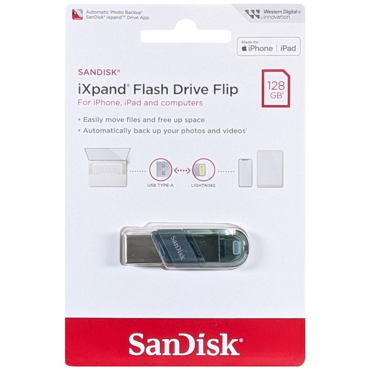 SanDisk サンディスク SDIX90N-128G-GN6NE 並行輸入品 iXpand Flash Drive Flip 128GB