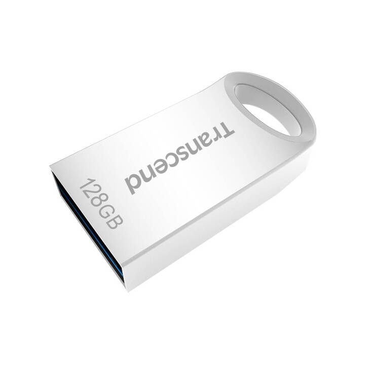 Transcend トランセンドジャパン TS128GJF710S JetFlash 710 シルバー 128GB USBコネクタ手前