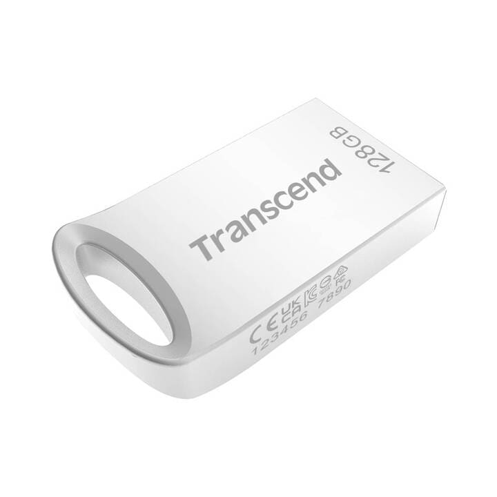 Transcend トランセンドジャパン TS128GJF710S JetFlash 710 シルバー 128GB USBコネクタ奥