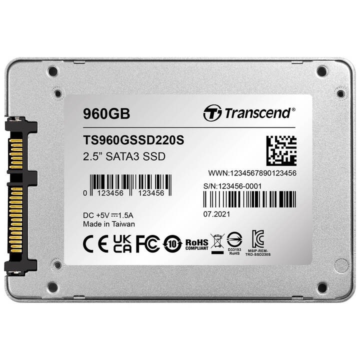 【未開封】 トランセンド Transcend 960GB ポータブル SSD Transcend トランセンドジャパン TS960GSSD220S 2.5インチ 7mm厚