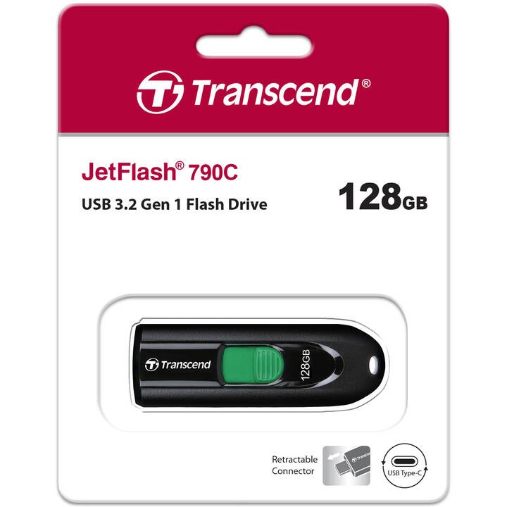Transcend トランセンドジャパン TS128GJF790C JetFlash 790C 128GB パッケージ