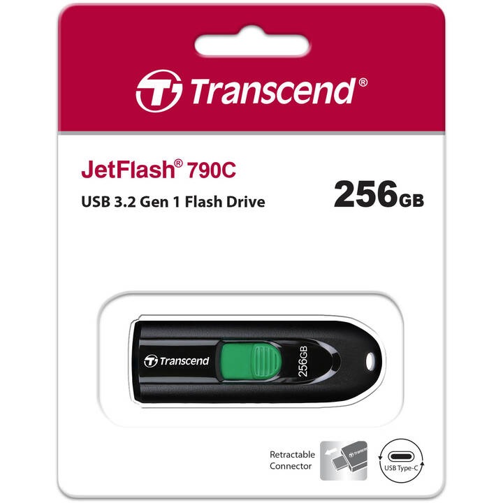 Transcend トランセンドジャパン TS256GJF790C JetFlash 790C 256GB パッケージ