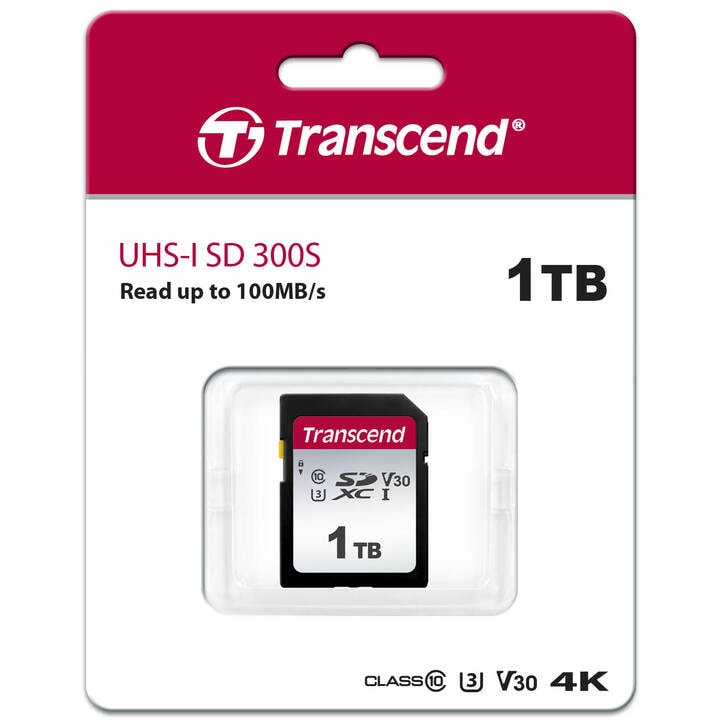 Transcend トランセンドジャパン TS1TSDC300S SDXCカード 300S 1TB パッケージ