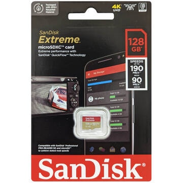 SanDisk サンディスク SDSQXAA-128G-GN6MN 並行輸入品 マイクロSDXCカード Extreme 128GB