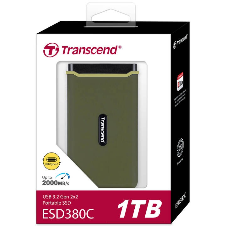 Transcend トランセンドジャパン TS1TESD380C USB3.2 Gen2x2 ポータブルSSD ESD380C 1TB パッケージ
