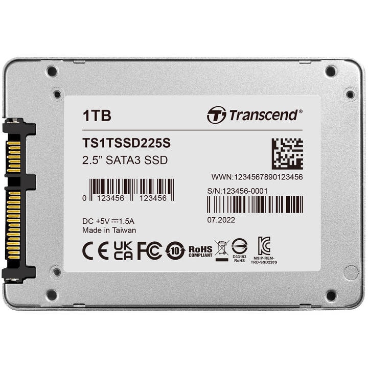 Transcend トランセンドジャパン TS1TSSD225S 2.5インチ 7mm厚 SSD225S