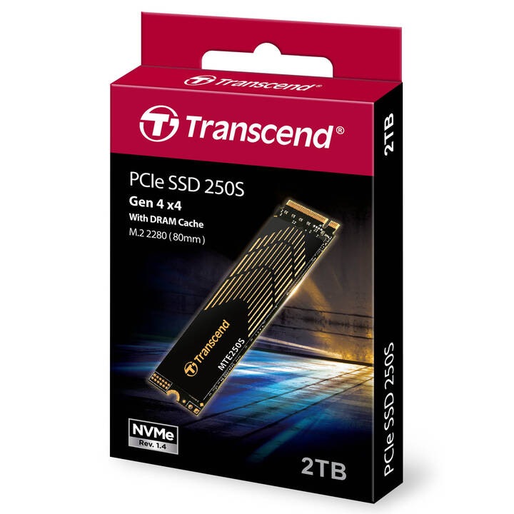 Transcend トランセンドジャパン TS2TMTE250S M.2 Type2280 NVMe PCIe SSD MTE250S 2TB パッケージ