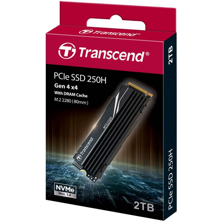 Transcend トランセンドジャパン TS2TMTE250H M.2 Type2280 NVMe PCIe SSD MTE250H 2TB パッケージ