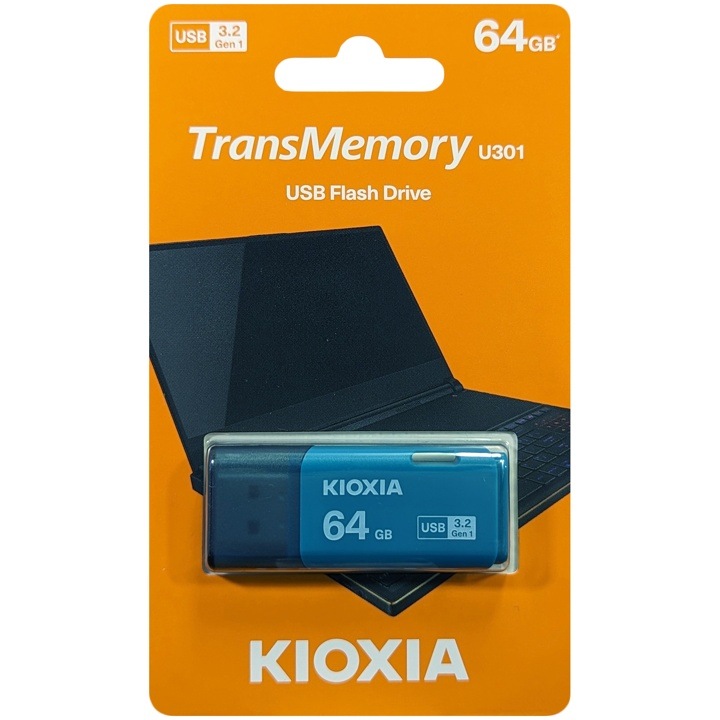 キオクシア KIOXIA LU301L064GG4 並行輸入品 TransMemory U301 ライトブルー 64GB