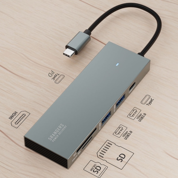 エアリア AREA SD-CMULTI03-B 5RANGERS (ファイブレンジャーズ) POWER DELIVERY 接続端子名称