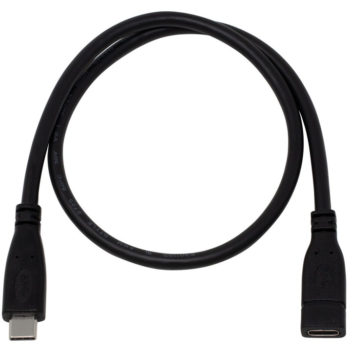 Ainex アイネックス U31CC-MF05 PD100W対応 USB3.2 Gen1 Type-C延長ケーブル 0.5m