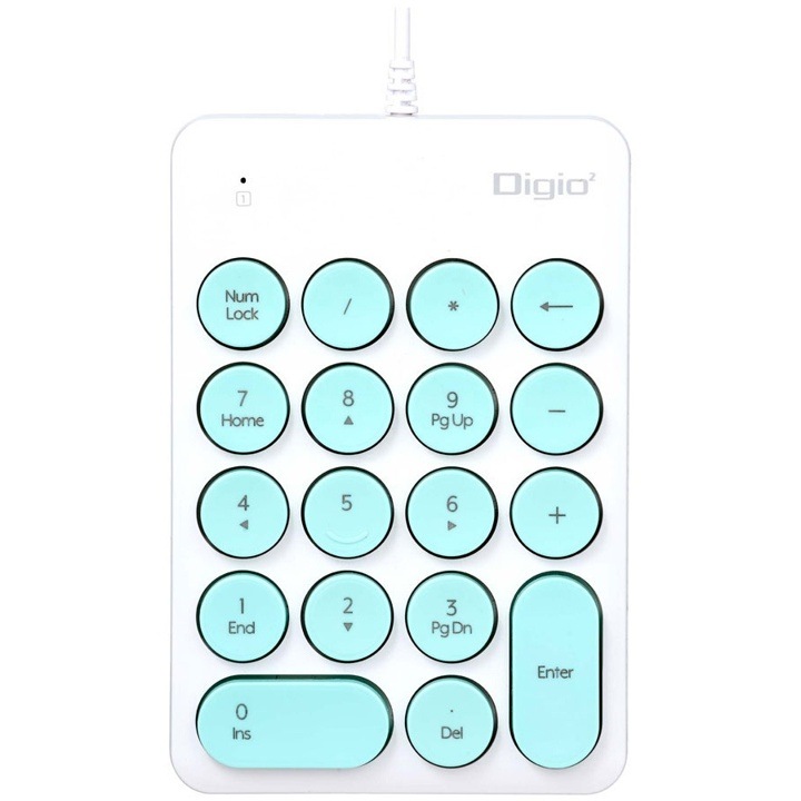 ナカバヤシ TNK-SU230BL ラウンドキーキャップ有線テンキーボード ブルー