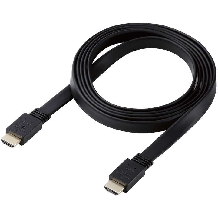 エレコム ELECOM CAC-HDPF20BK HDMIフラットケーブル 2.0m