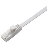エレコム ELECOM LD-C6FT/WH30 ツメ折れ防止フラットLANケーブル Cat6準拠 ホワイト 3m