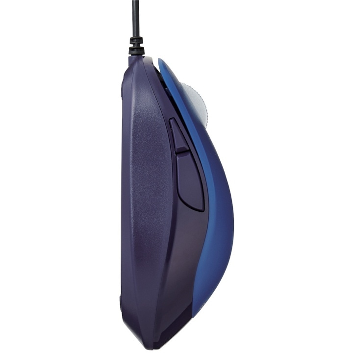 エレコム ELECOM M-Y9UBBU 5ボタン BlueLED有線マウス ブルー 側面
