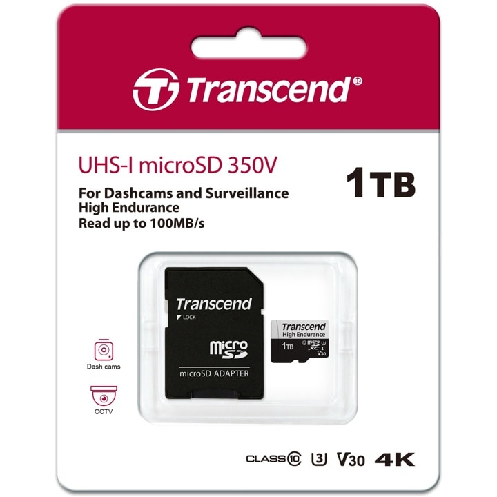 Transcend トランセンドジャパン TS1TUSD350V マイクロSDXCカード 350V 1TB パッケージ