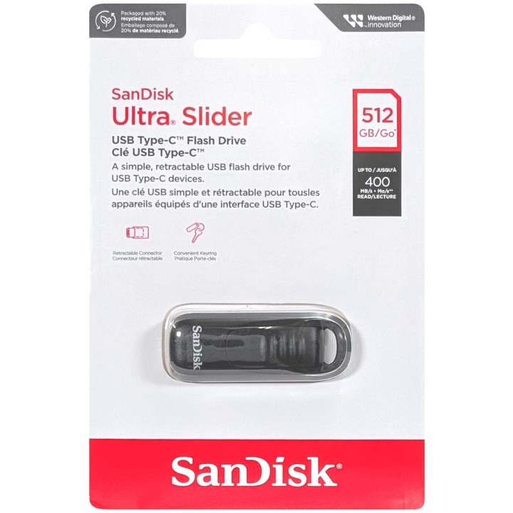 SanDisk サンディスク SDCZ480-512G-G46 並行輸入品 Ultra Slider USB Type-C 512GB