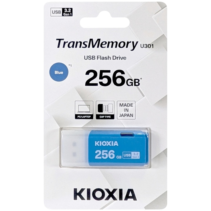 キオクシア KIOXIA LU301A256GG4 並行輸入品 TransMemory U301 ブルー 256GB