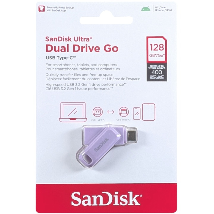 SanDisk サンディスク SDDDC3-128G-G46L 並行輸入品 Ultra Dual Drive Go USB Type-C ラベンダー 128GB