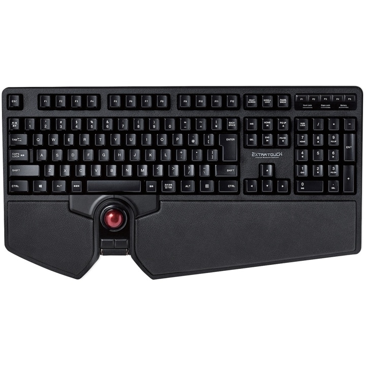 エレコム ELECOM TK-TB01DMBK トラックボール付き無線フルキーボード