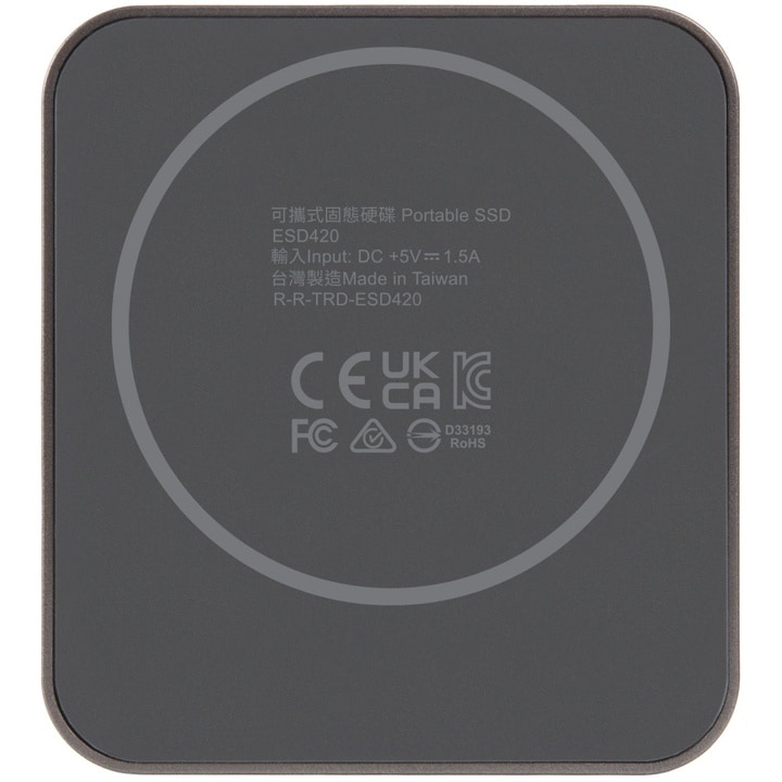 Transcend トランセンドジャパン TS1TESD420C MagSafe対応 ポータブルSSD ESD420 1TB アイロングレー マグネット面