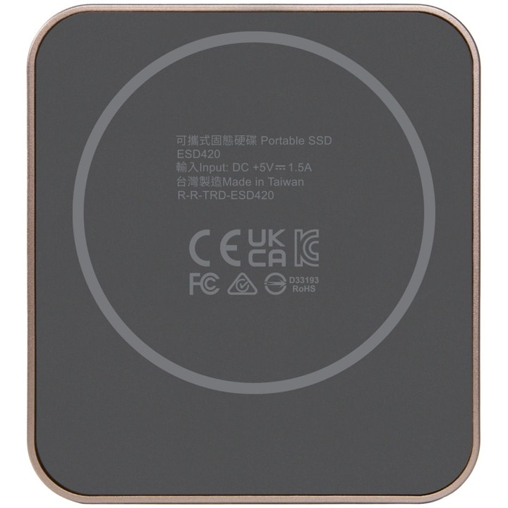 Transcend トランセンドジャパン TS1TESD420G MagSafe対応 ポータブルSSD ESD420 1TB シャンパンゴールド マグネット面