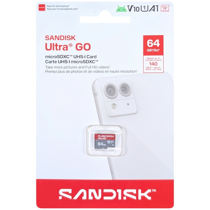 SanDisk サンディスク SDSQUGN-064G-GN6MN 並行輸入品 マイクロSDXCカード Ultra GO 64GB