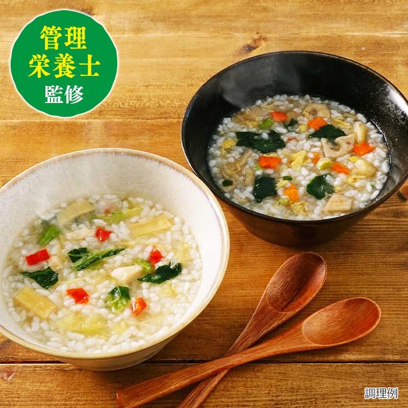 【数量限定】野菜とたんぱく　雑炊セット（2種6食）（フリーズドライ）