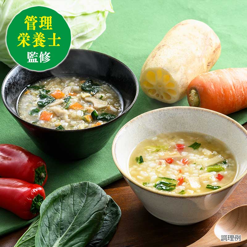 【数量限定】野菜とたんぱく　雑炊セット（2種6食）（フリーズドライ）