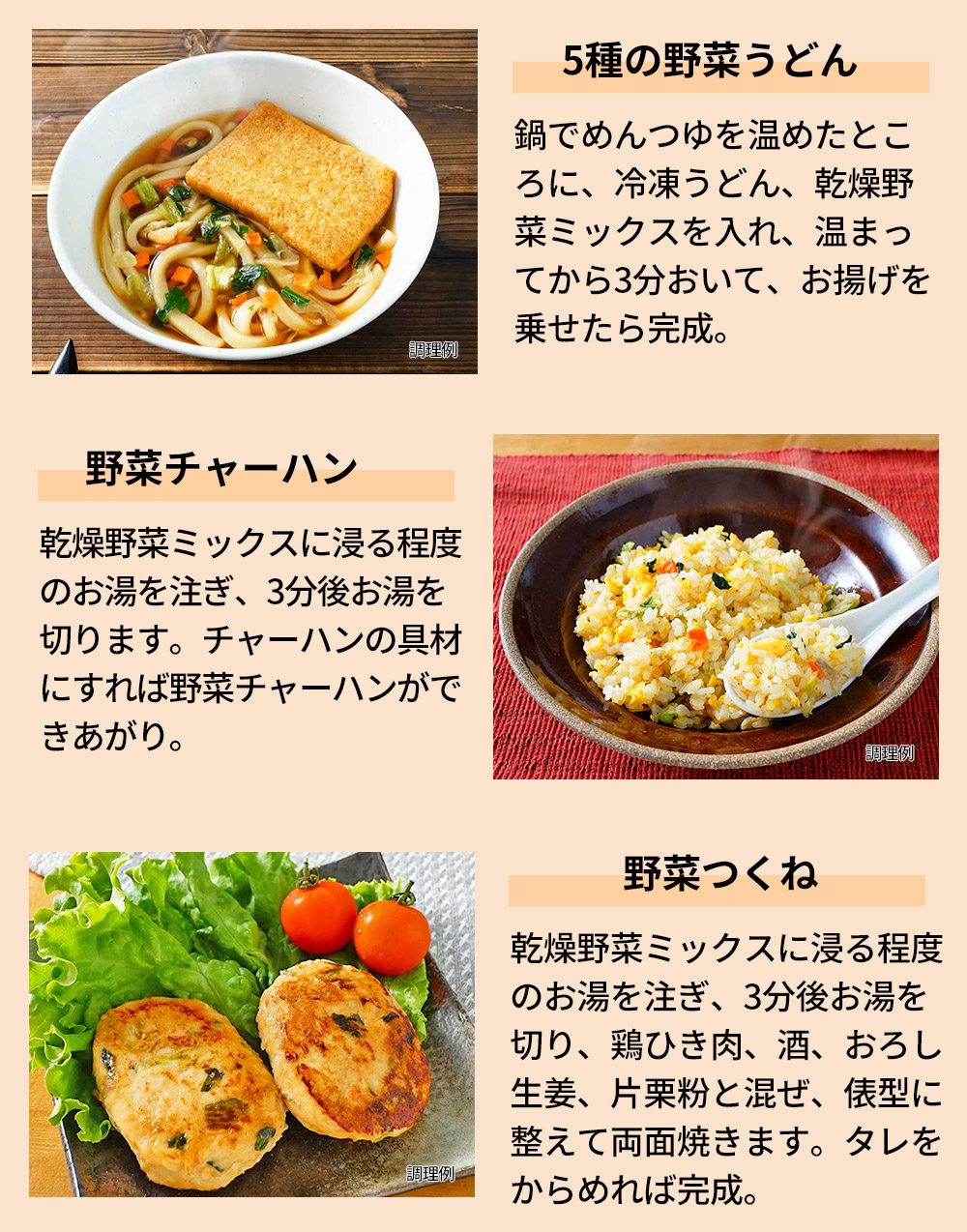 5種の乾燥野菜ミックス(100g)
