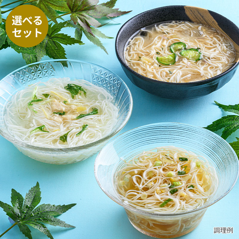 選べる水戻しそうめん3袋セット（9食）（フリーズドライ）