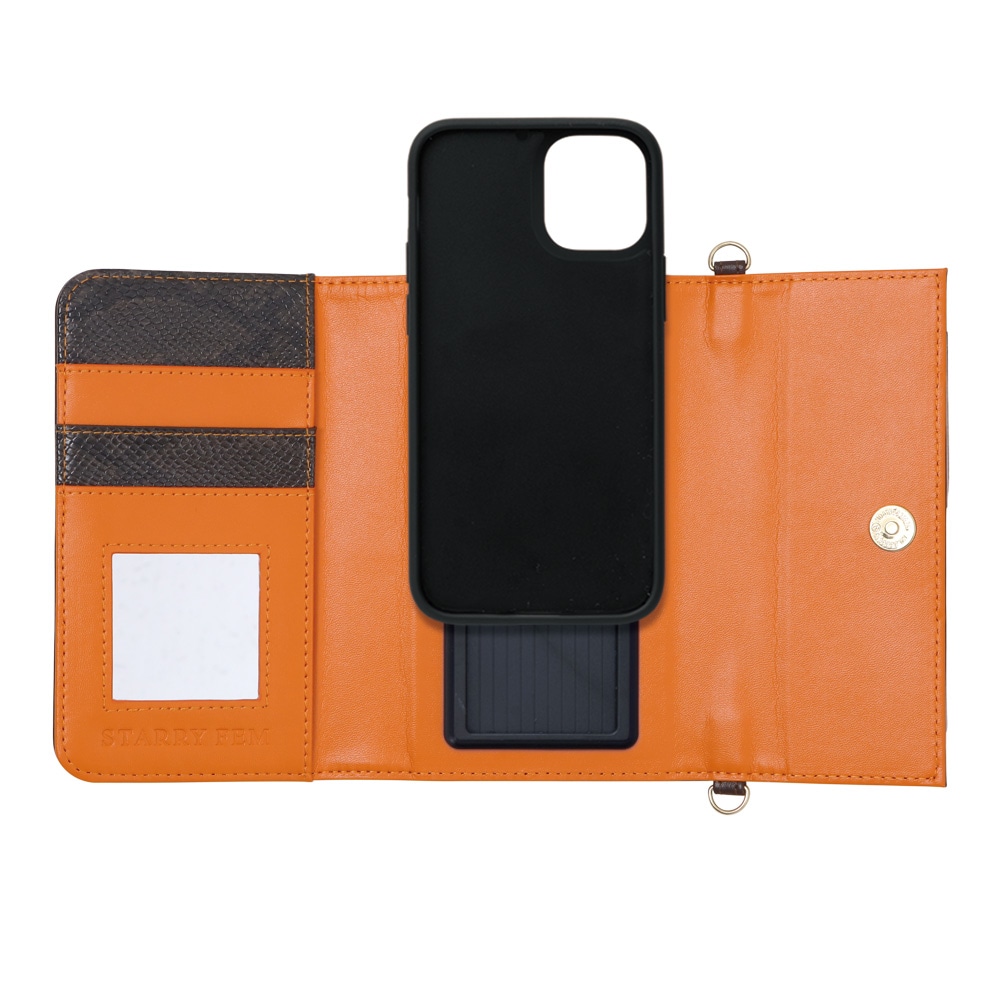 iPhone15/14/13対応 LOOKWAY07 ダークブラウン【STARRY FEM スターリー