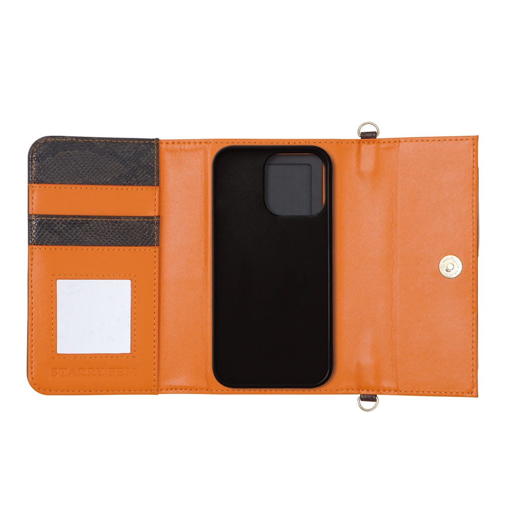 iPhone15Pro対応 LOOKWAY05 ダークブラウン【STARRY FEM スター