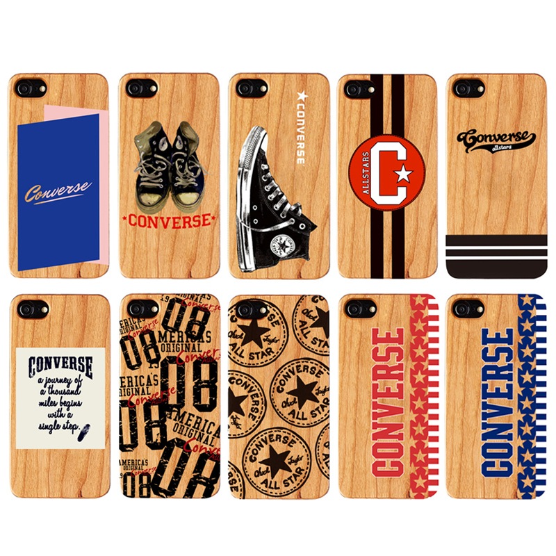 iPhoneSE(��3����/��2����)/8/7/6s/6�б� �ϡ��ɥ����� ���̥����� TPU������ CONVERSE ����С��� wood case ���åɥ����� ���ˡ������֥���