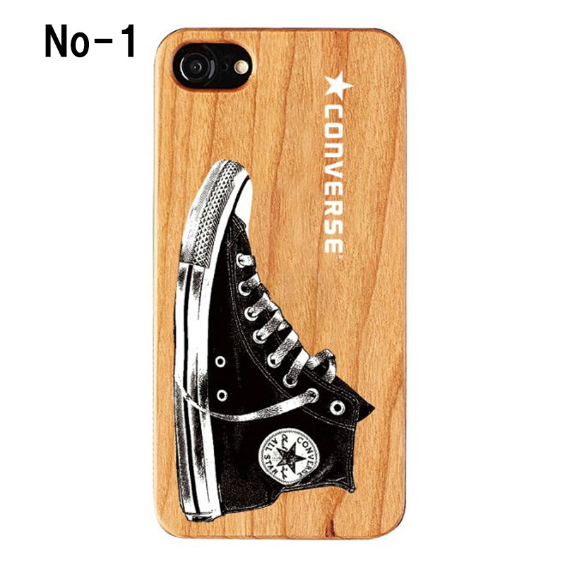 iPhoneSE(��3����/��2����)/8/7/6s/6�б� �ϡ��ɥ����� ���̥����� TPU������ CONVERSE ����С��� wood case ���åɥ����� ���ˡ������֥���
