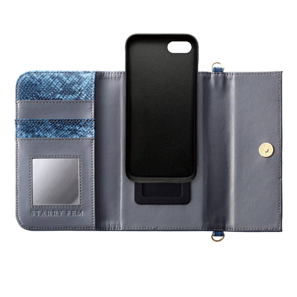 【国内発送】STARRY FEM LOOKWAY03デニム iPhoneケース(2サイズ) iPhoneSE(第3世代/第2世代)8/7対応 手帳型ケース STARRY FEM
