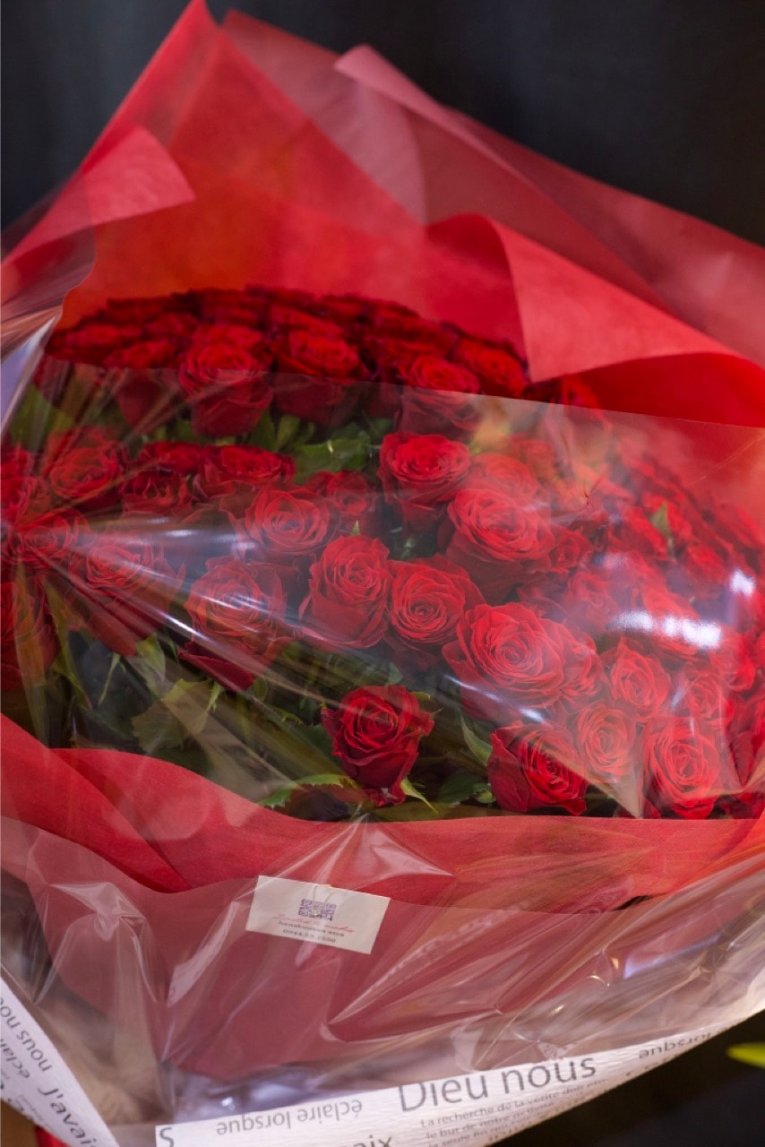プロポーズ）赤バラの花束108本 【最短でお渡し日の1週間前に