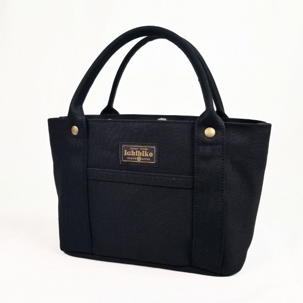 いちひこ帆布 ミニトート 小(黒)