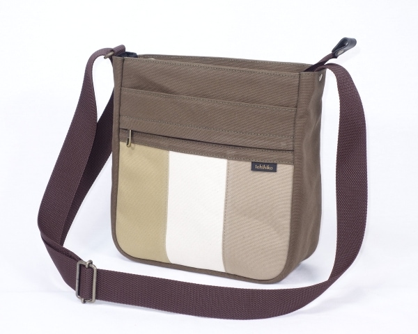 いちひこ帆布 トリコロショルダー(チョコチップ)