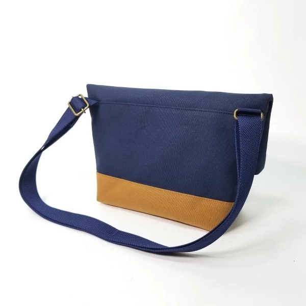 いちひこ帆布　先折れショルダー（ディープオーシャン）