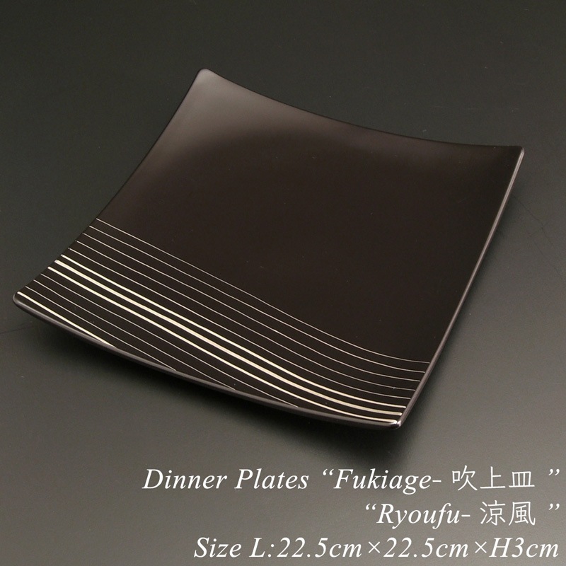 【食器ペアセット】吹上皿セット（大×1・小×2） 涼風