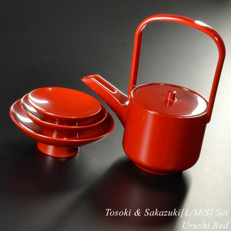 屠蘇器 盃 三つ組セット 朱漆塗り