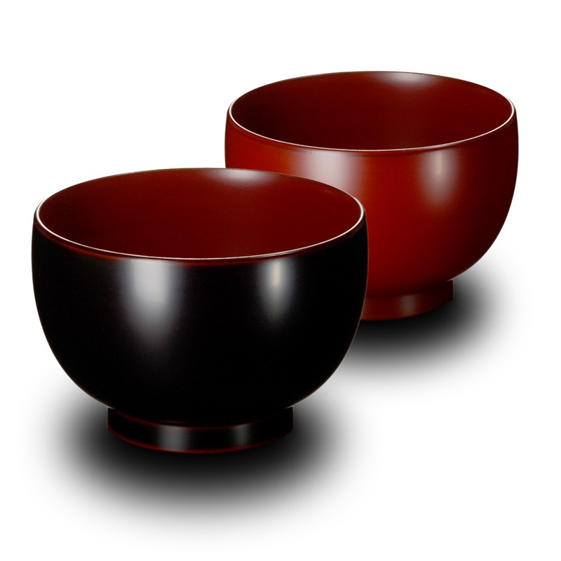ほてい 汁椀 ペアセット 溜/古代朱 漆塗り