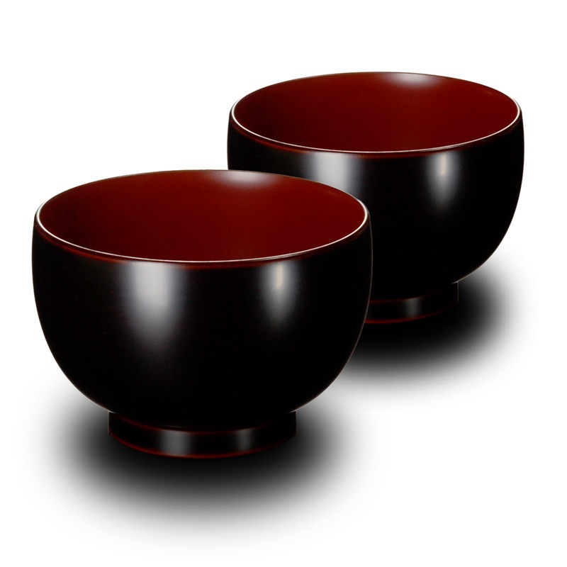ほてい 汁椀 ペアセット 溜/古代朱 漆塗り