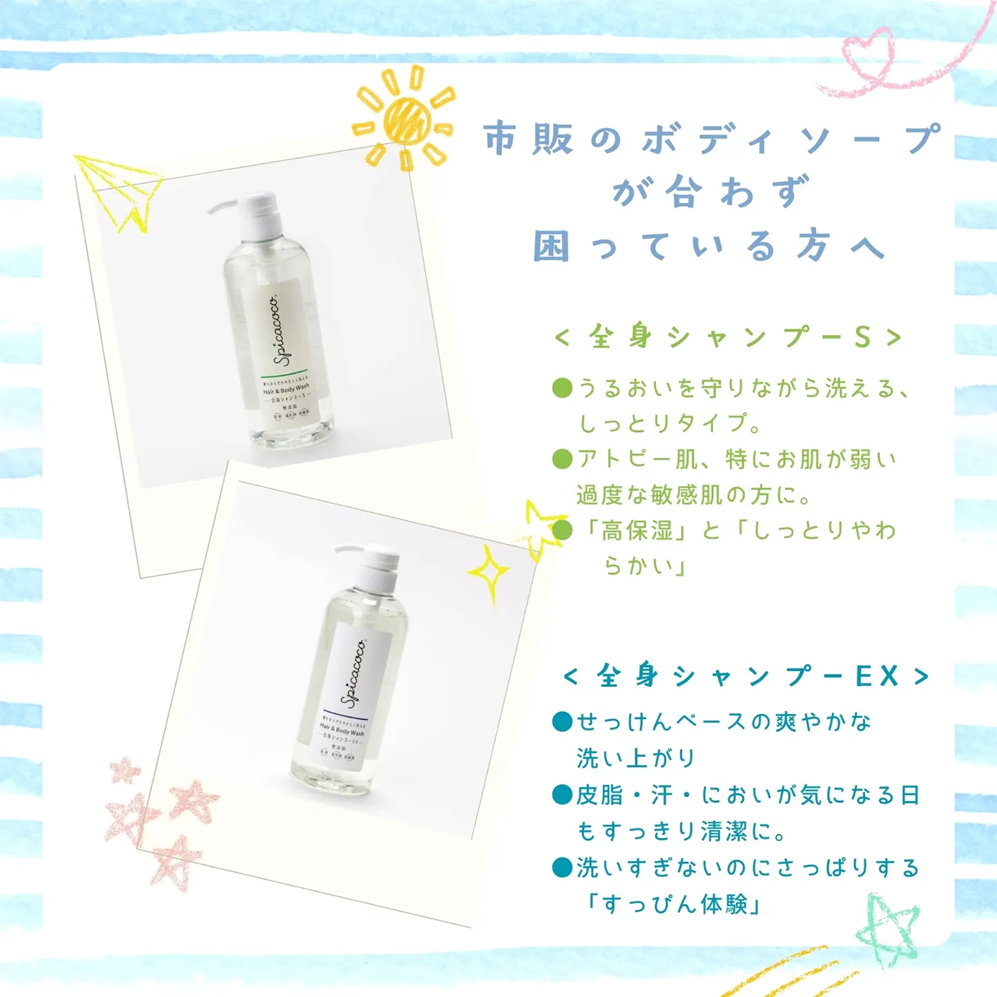 全身シャンプー敏感肌用ソフト 詰替用 500ml